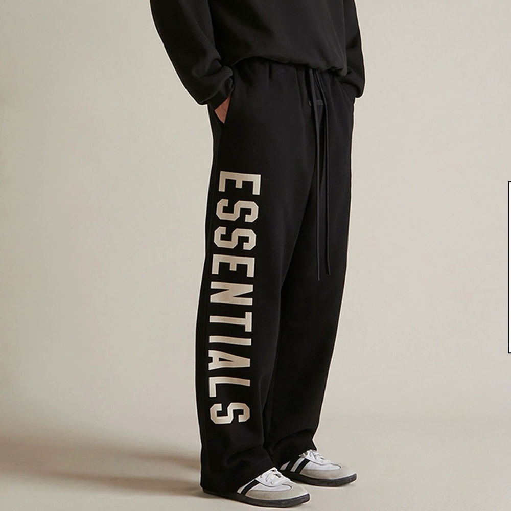 NEW Essentials Fear of God Relaxed Fleece Sweat Pants Black 💯 Authentic